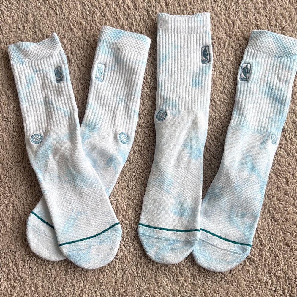 Stance White and Blue Athletic Socks - never worn